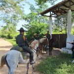 Policías carabineros garantizan la seguridad rural del departamento del Atlántico